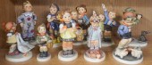 TEN HUMMEL PORCELAIN FIGURINES