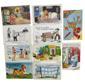 TEN HUMOROUS THEMED POSTCARDS