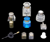 TEN INKWELL AND INKWELL INSERT