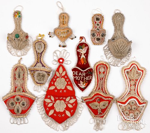 TEN IROQUOIS INDIAN WALL POCKET PIN