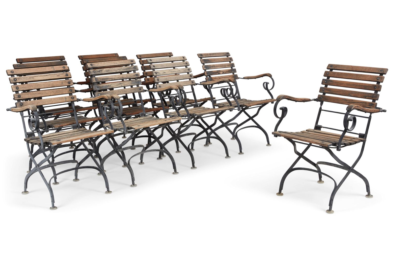 TEN JANUS & CIE IRON & WOOD FOLDING