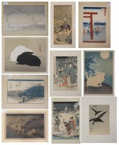 TEN JAPANESE WOODCUT PRINTSTEN