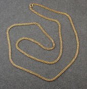 TEN KARAT YELLOW GOLD CURB CHA
