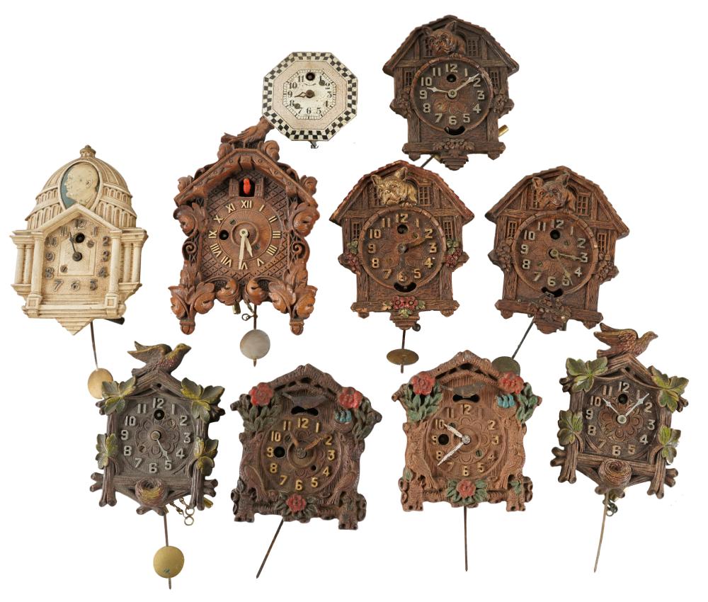 TEN KEEBLER PENDULETTE CLOCKSof