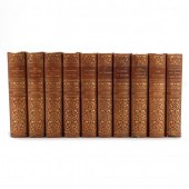 TEN LEATHER BOUND VOLUMES OF V