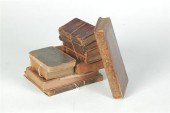 TEN LEATHERBOUND BOOKS.  Inclu