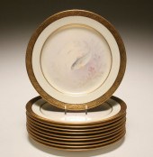 Ten Lenox porcelain hand paint