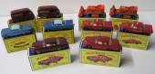 TEN MATCHBOX TOY VEHICLES incl