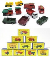 TEN MATCHBOX TOY VEHICLES incl