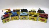 TEN MATCHBOX VEHICLES in boxes