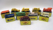 TEN MATCHBOX VEHICLES in boxes