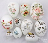 TEN MILK GLASS EASTER EGGSTen