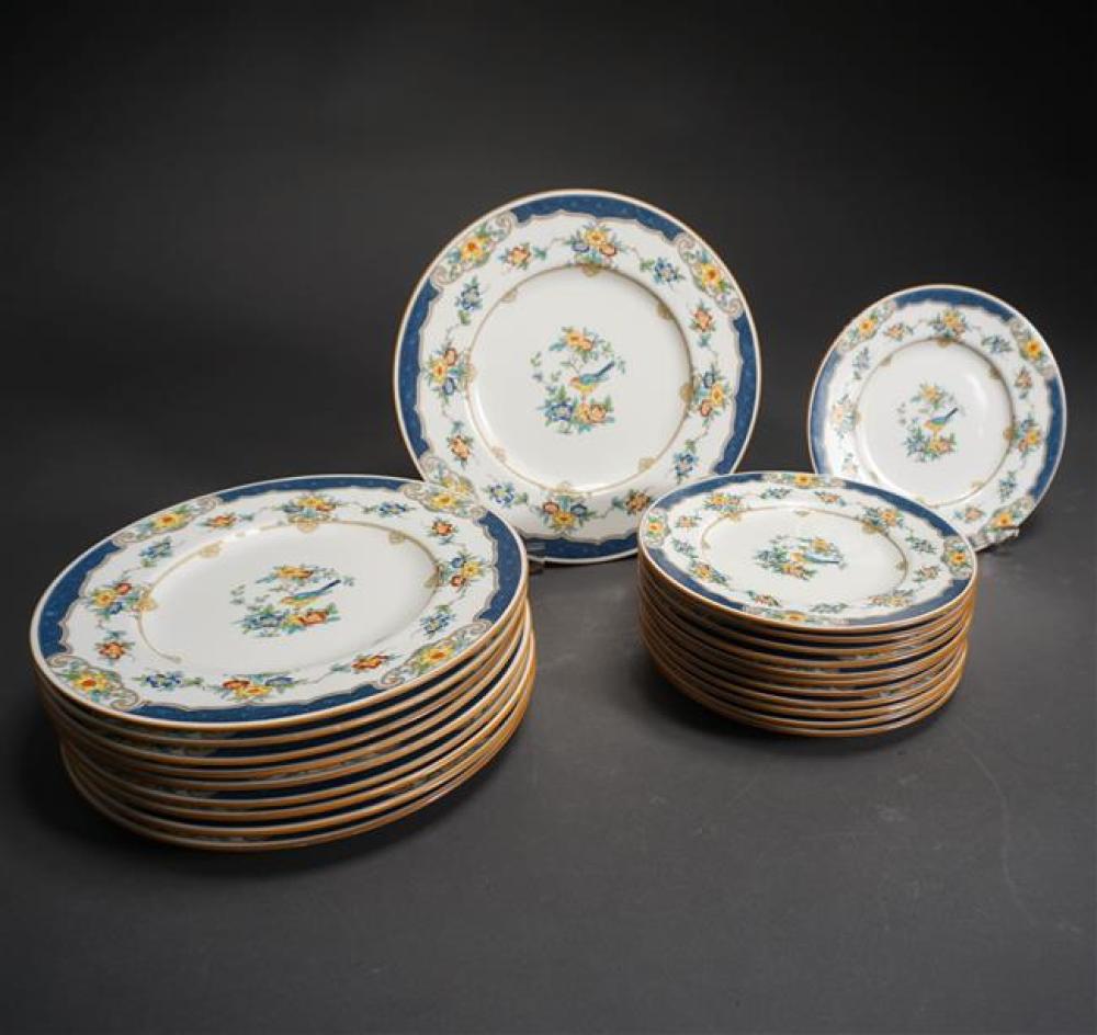 TEN MINTON SERVICE PLATES AND