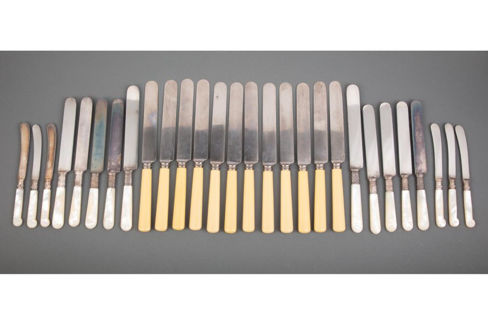 TEN MOTHER-OF-PEARL HANDLED