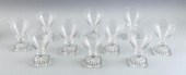 TEN NEAR-MATCHING STEMMED GLAS