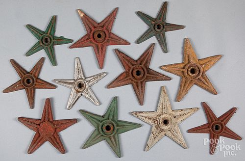 TEN PAINTED IRON ARCHITECTURAL