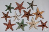 TEN PAINTED IRON ARCHITECTURAL
