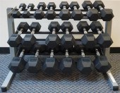 TEN PAIRS OF BODY SOLID DUMBBE