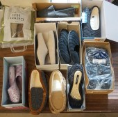 TEN PAIRS OF SLIPPERS (GARNET