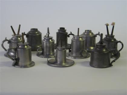 Ten pewter cylinder font short