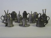 Ten pewter cylinder font short