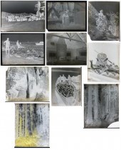 TEN PHOTOGRAPHIC GLASS NEGATIV