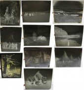 TEN PHOTOGRAPHIC GLASS PLATES: