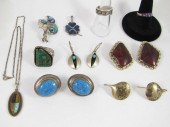 TEN PIECE COLLECTION OF SILVER