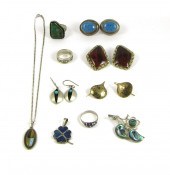 TEN PIECE COLLECTION OF SILVER