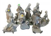 TEN PIECE GROUP OF LLADRO PORC