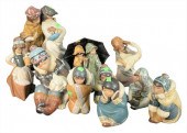 TEN PIECE GROUP OF PORCELAIN L