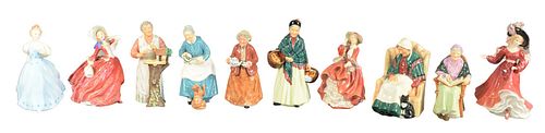 TEN PIECE GROUP OF ROYAL DOULTON