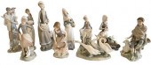 TEN PIECE LOT OF LLADRO PORCEL