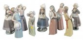 TEN PIECE LOT OF LLADRO FIGURE