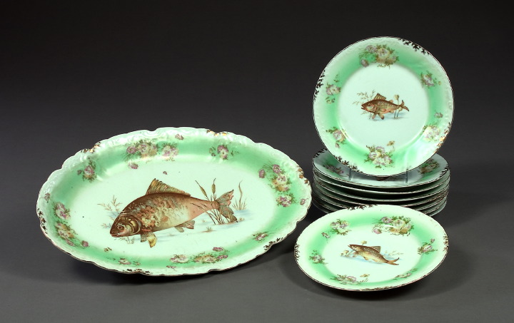 Ten-Piece Victoria Porcelain Works,