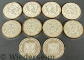 Ten pieces Franklin Mint 1971