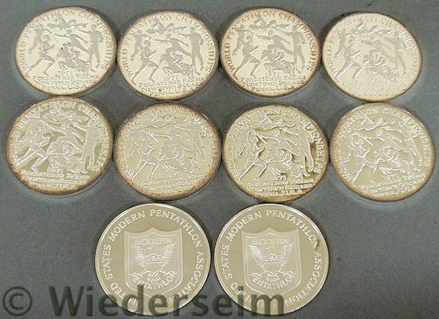 Ten pieces Franklin Mint 1971