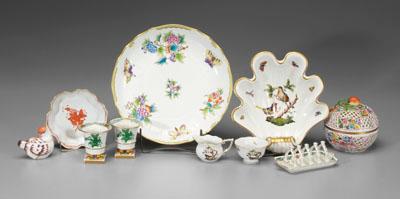 Ten pieces Herend china: