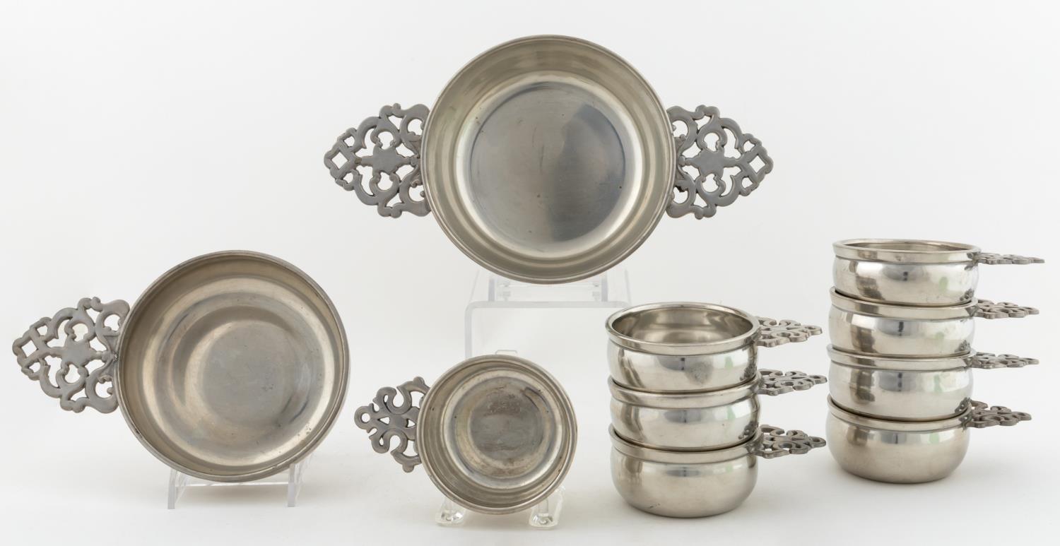 TEN PIECES, JOHN STARVISH PEWTER