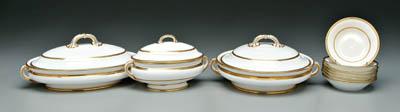 Ten pieces Mintons china: three