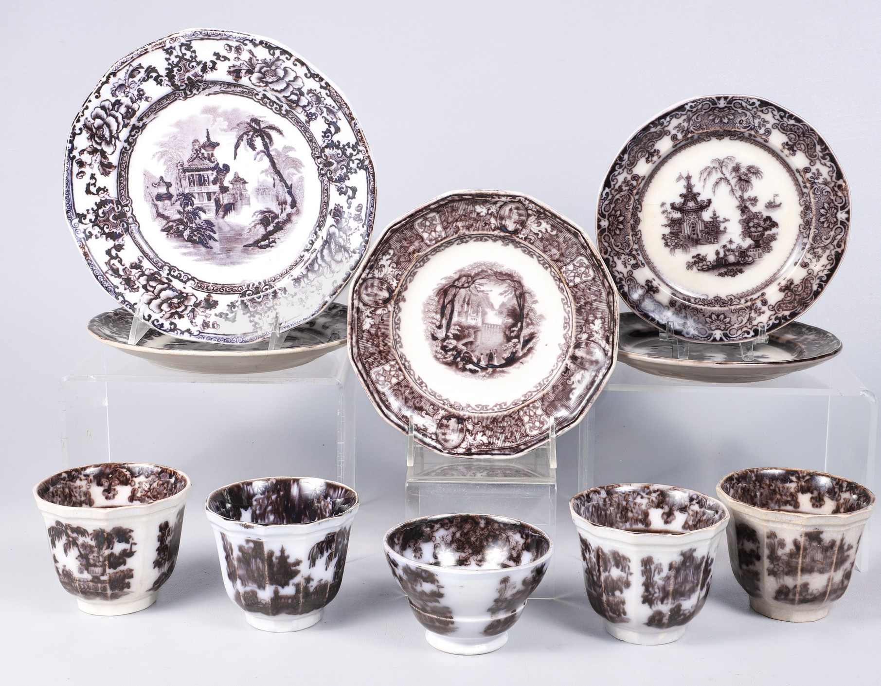 Ten pieces of 19th century