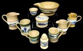 TEN PIECES OF 20TH C. YELLOWWA
