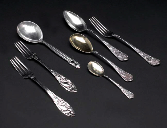 Ten Pieces of German .800 Silver