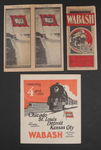 TEN PIECES OF WABASH RAILROAD