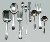 Ten pieces sterling flatware:
