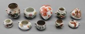 Ten Porcelain Bird Feeders Chi