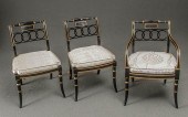 TEN REGENCY STYLE PARTIAL GILT