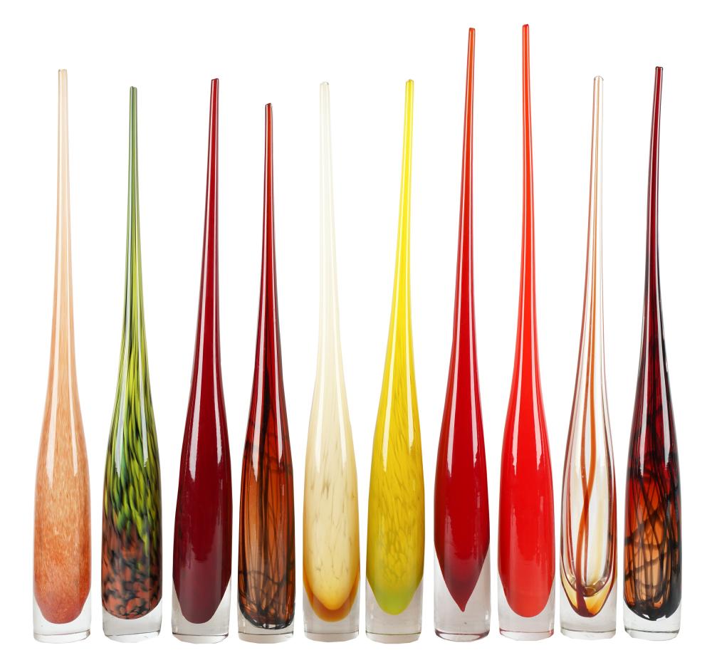 TEN ROCHE BOBOIS MURANO GLASS