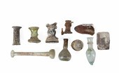 TEN ROMAN BLOWN & CORE GLASS B