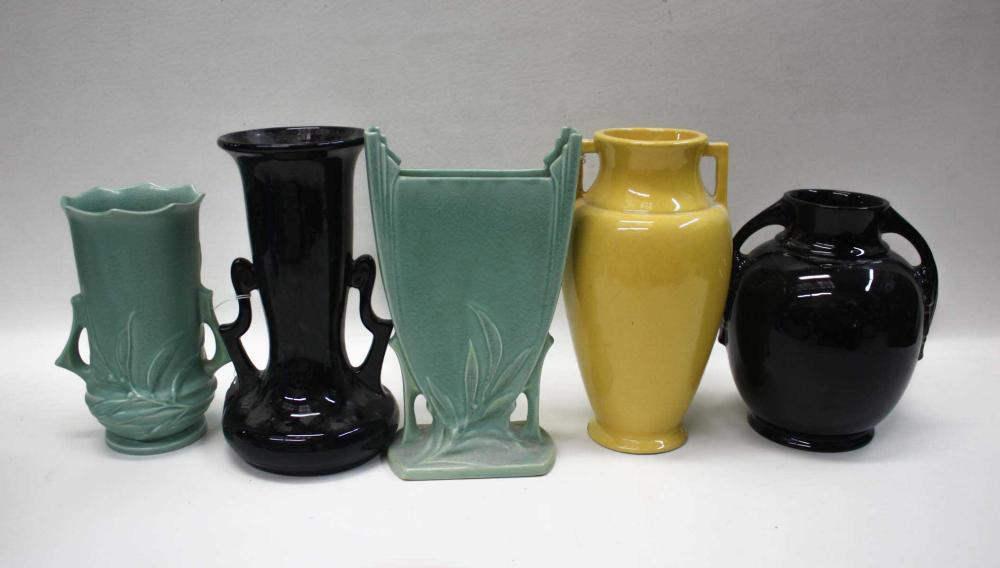 TEN ROSEVILLE ART POTTERY